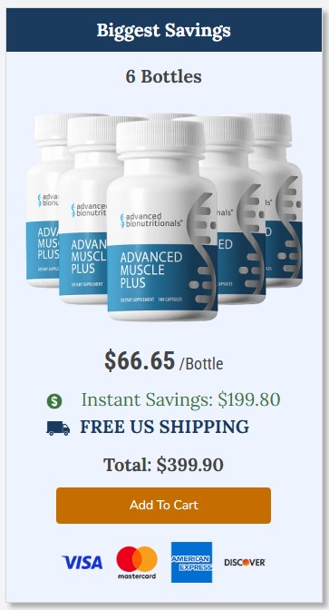 Advanced Muscle Plus 6 Bottle Price
